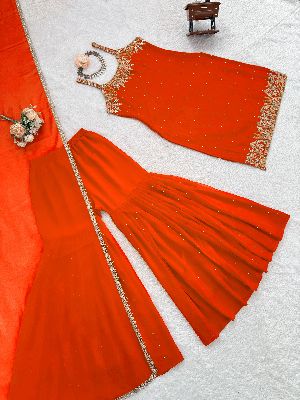 Party Wear Designer Sharara Suit