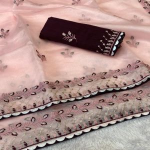 Best Quality Khadi Organza Silk With Weaving Sarees