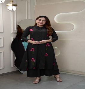 Designer Long Kurti and Palazzo Set