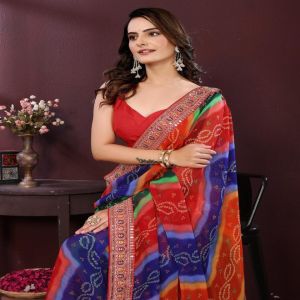 Party Wear Soft Georgette Fabric Saree,