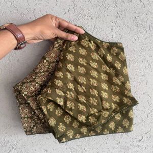 Pure Ajrakh Handblock Cotton Blouse