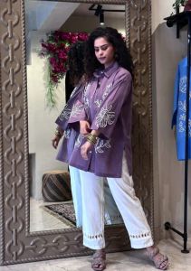 Premium Embroidery Cotton Co-Ord Set
