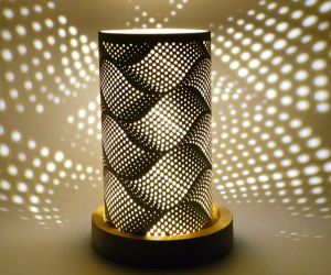 Iron Decorative Votives with Wooden Base