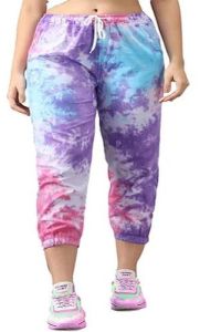 Ladies Cotton Multicolor Tie Dye Joggers
