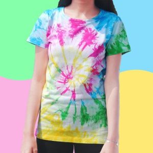 Ladies Cotton Tie Dye T Shirt