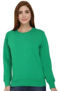 Ladies Round Neck Plain Hoodie Sweatshirt