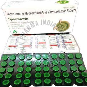 Dicyclomine Hydrochloride and Paracetamol Tablets