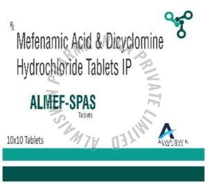 Mefenamic Acid and Dicyclomine Hydrochloride Tablets