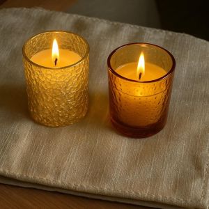 Silver Votive Scented Glass Jar Candle