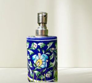 Blue Pottery Soap Dispenser