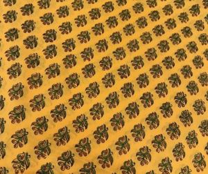 Hand Block Butti Floral Fabric