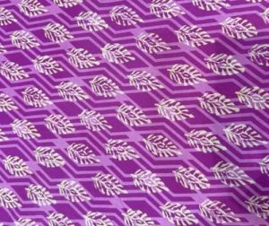 Hand Block Geo Leaf Fabric