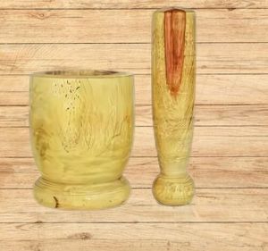 Handmade Wooden Mortar and Pestle