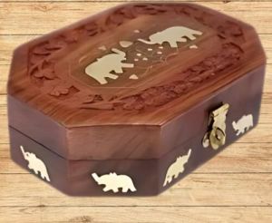 Octagonal Wooden Jewellery Box