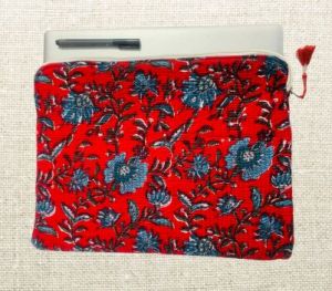 Quilted Cotton Laptop Sleeve