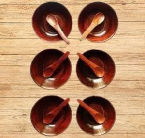 Wooden Classic Snack Bowls Set