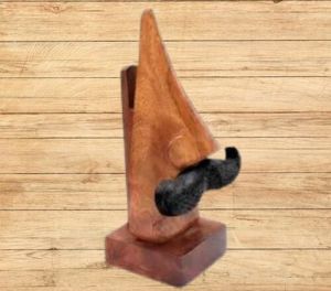 Wooden Nose Shaped Specs Holder