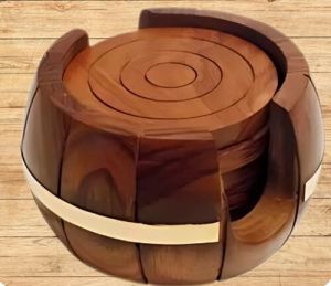 Wooden Tea Coaster Set OF 6