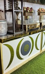 Stainless Steel LED Food Catering Counter