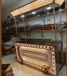 Stainless Steel LED Coffee Catering Counter