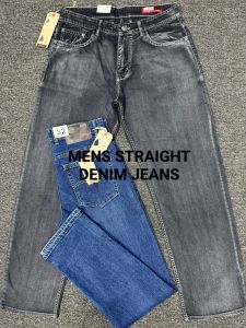 Men Blue Ripped Straight Fit Denim Jeans