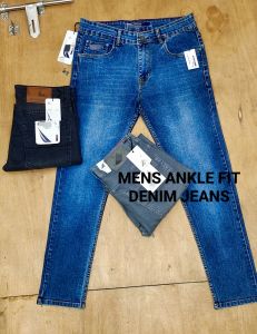 Mens Ankle Fit Denim Jeans