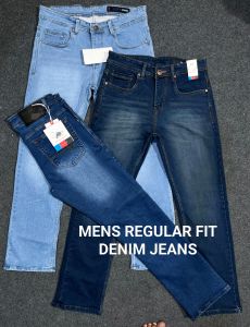 Mens Regular Fit Faded Jeans