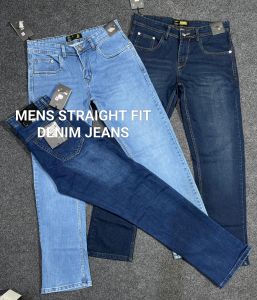 mens straight fit denim jeans