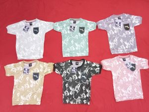 Boys Floral Print Crewneck T-shirt