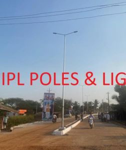 Double Arm Outdoor Light Pole