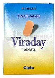 Viraday Emtricitabine Tenofovir Disoproxil Fumarate Efavirenz Tablet