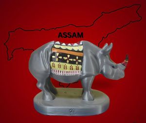 3D Printed Biodegradable Polymer Rhino Statue