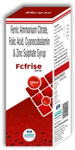 Ferric Ammonium Citrate Folic Acid Cyanocobalamin Zinc Sulphate Syrup Fcfrise
