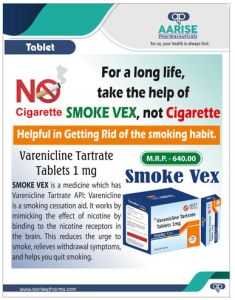 Varenicline Tartrate Tablets Smoke Vex