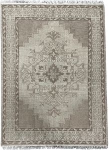 Geometric Beige & Brown Medallion Plush Area Rug