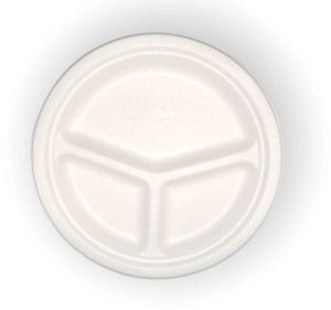 10 Inch 3CP Bagasse Round Plate