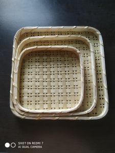 Bamboo Square Nesting Tray Set