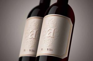 Embossed Finish Wine Label Sticker