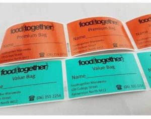 Glossy Finish Paper Bag Label