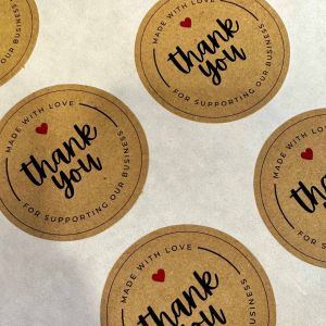 Kraft Paper Bag Label Sticker