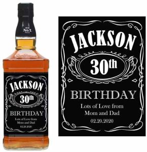 Personalized Branded Whiskey Bottle Label