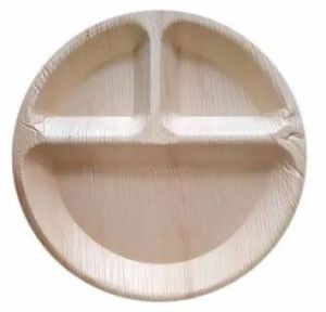 10 Inch 3 Compartment Areca Leaf Plate