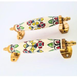 Hand Painted Ceramic Door Handle