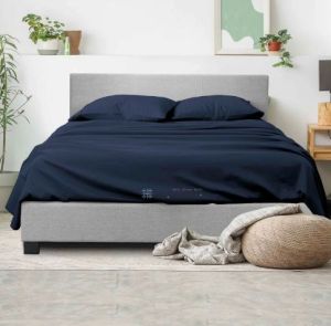 100% Egyptian Cotton Navy Blue Four Piece Bed Sheet Set