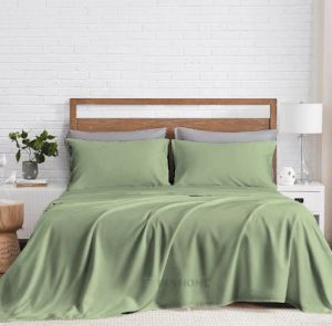100% Organic Bamboo Moss Four Piece Bed Sheet Set