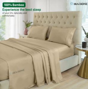 100% Organic Bamboo Taupe Three Piece Bed Sheet Set