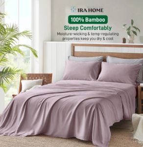 100% Organic Bamboo Dark Pink Three Piece Bed Sheet Set