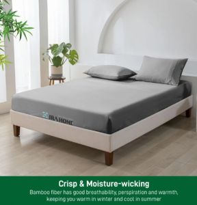 100% Organic Bamboo Grey Three Piece Bed Sheet Set