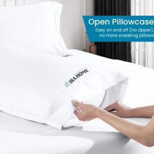 100% Egyptian White Cotton Three Piece Bed Sheet Set