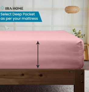 100% Egyptian Pink Cotton Four Piece Bed Sheet Set